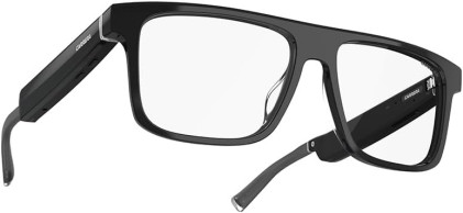 Carrera Smart Glasses with Alexa (newest model), Smart audio glasses, Sprinter black frames with blue light filtering lenses, Square