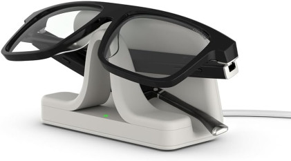 Carrera Smart Glasses with Alexa (newest model), Smart audio glasses, Sprinter black frames with blue light filtering lenses, Square