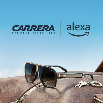 Carrera Smart Glasses with Alexa (newest model), Smart audio glasses, Cruiser black frames with gradient sunglass lenses, Navigator