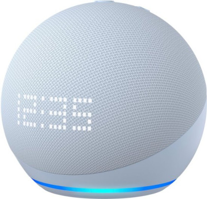 Echo Dot with Clock (5th Gen, 2022 Release) Smart Speaker with Alexa - Cloud Blue